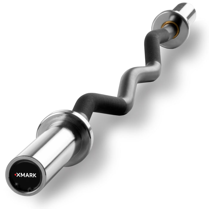 Barra EZ Curl con agarre de 28 mm – Compatible con pesas olímpicas