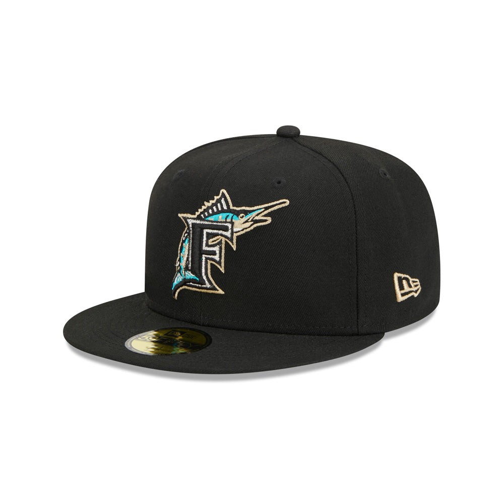 New Era MLB Miami Marlins Laurel Sidepatch 59Fifty Fitted