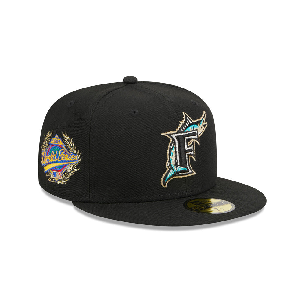 New Era MLB Miami Marlins Laurel Sidepatch 59Fifty Fitted
