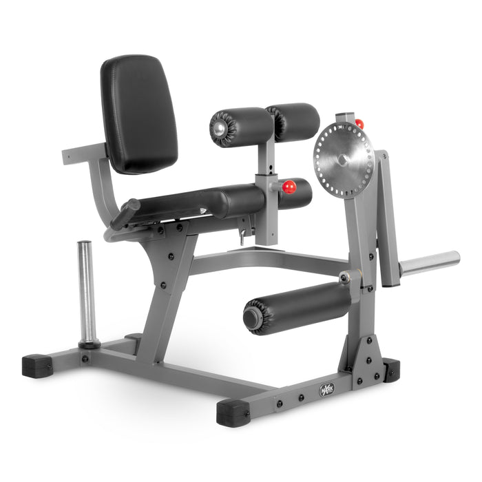 Máquina rotativa de extensión y flexión de piernas