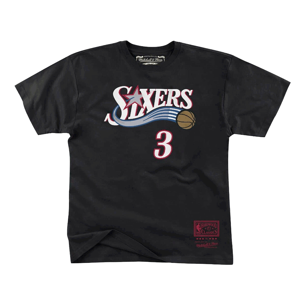 Camiseta con nombre y número de Allen Iverson, Philadelphia 76ers, Mitchell & Ness 1997