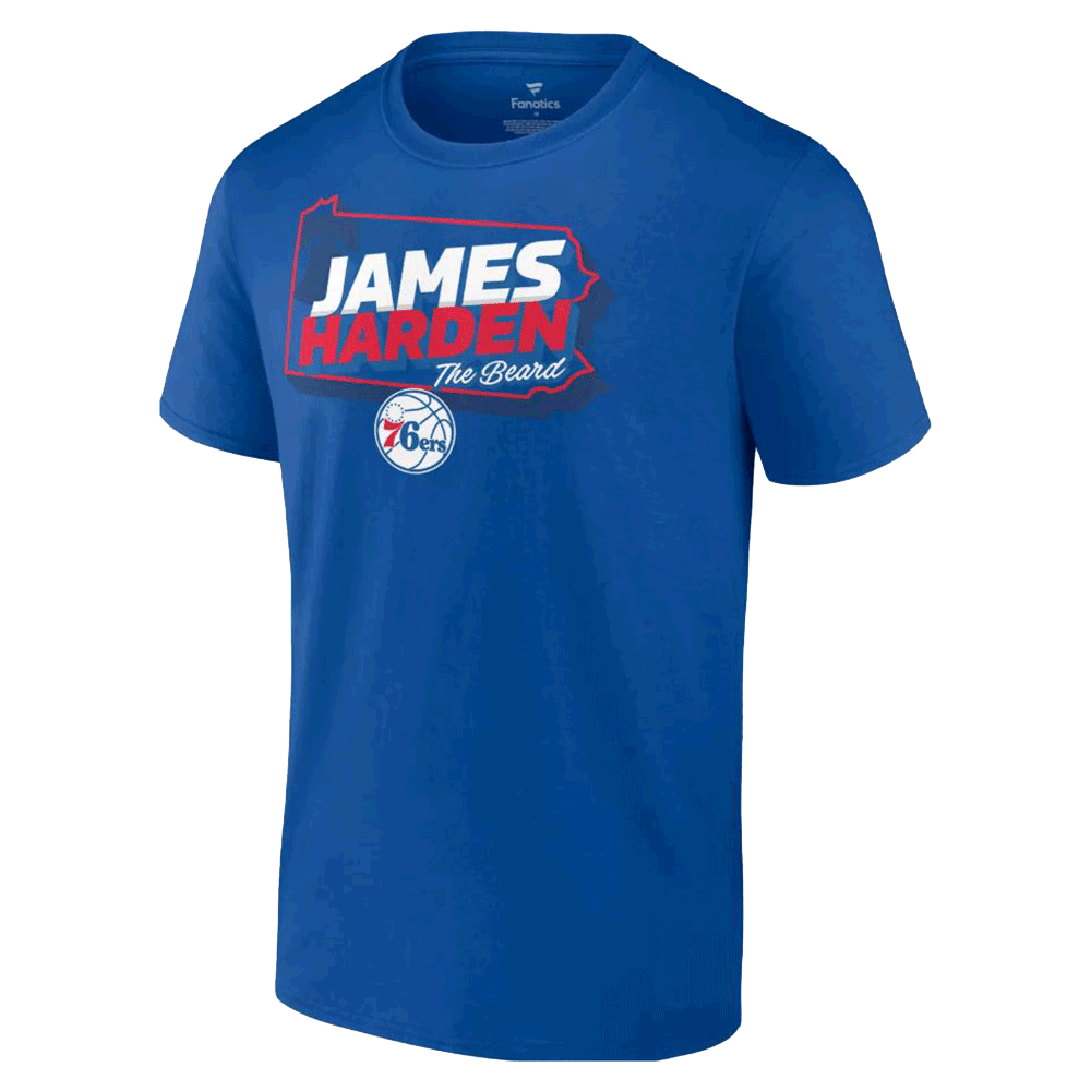 James Harden Hometown Philadelphia 76ers Royal Blue T-Shirt