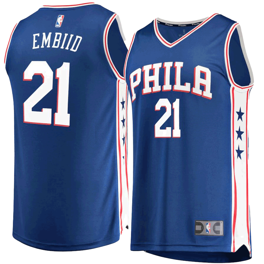 Joel Embiid Philadelphia 76ers Royal Blue Replica Jersey