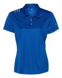 Adidas Women's 3-Stripes Shoulder Polo - S / Collegiate Royal/ Grey Three