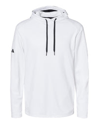 Adidas Men's Textured Mixed Media Midweight Hooded Sweatshirt - XS / White
