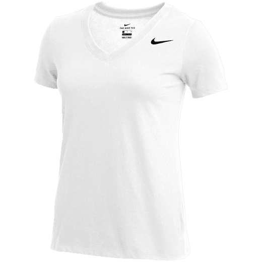 White v neck dri fit best sale
