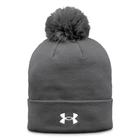 AB430 Rollup Knit Beanie w/ Ball - OSFM / Baseball Gray
