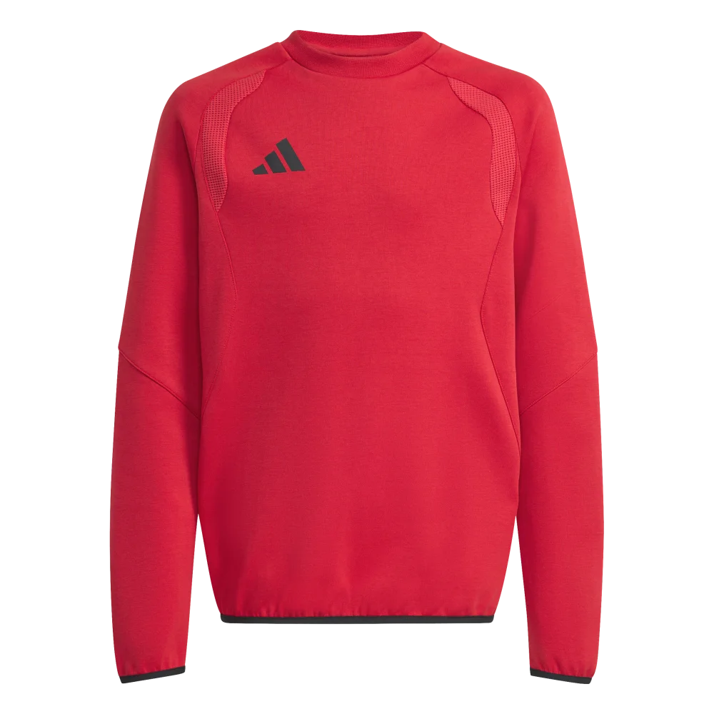 Adidas Kids Tiro Travel Crew Sweatshirt Red color