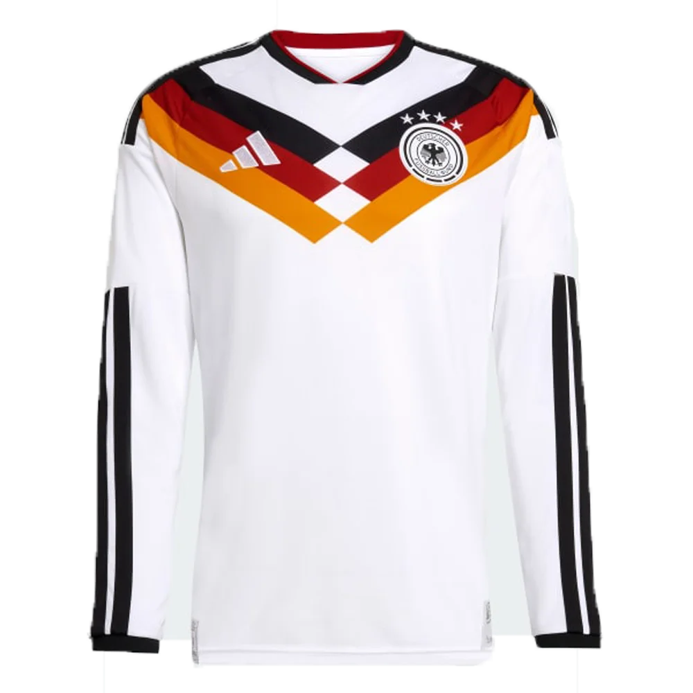 Adidas Men's Germany 26 Home Long Sleeve Jersey White color