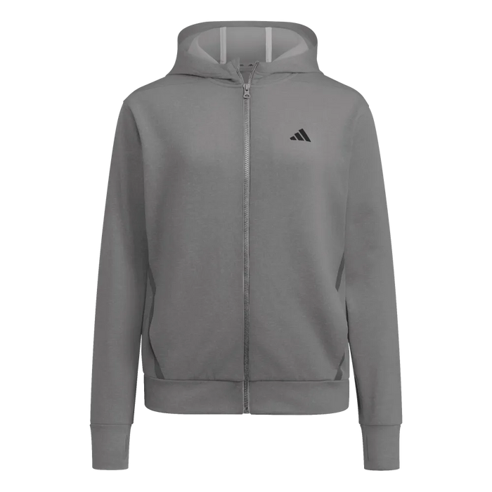 Adidas Women's Game & Go Full Zip Training Hoody Grey Color