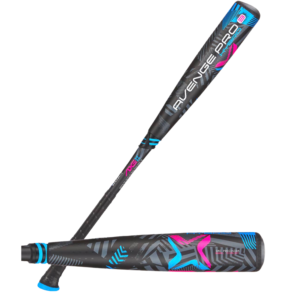 Bate de béisbol híbrido Axe Avenge Pro 3 USA, -8