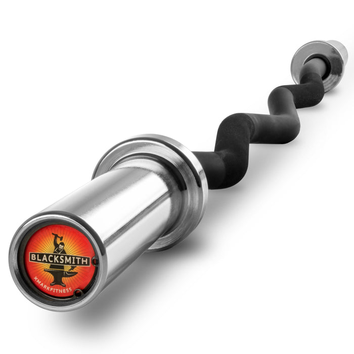 Barra de curl EZ Blacksmith, compatible con discos olímpicos