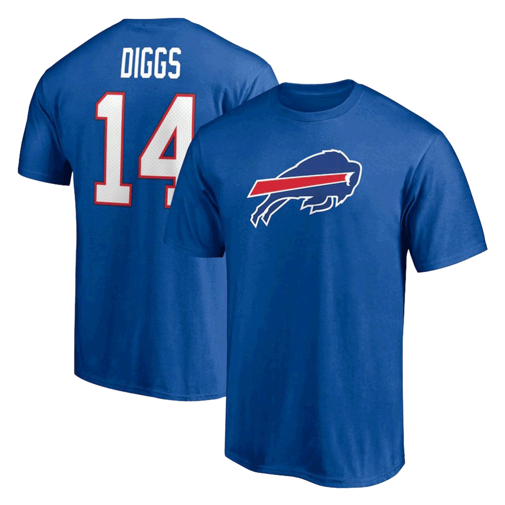 Stefon Diggs Buffalo Bills Player Icon Royal Blue T-Shirt