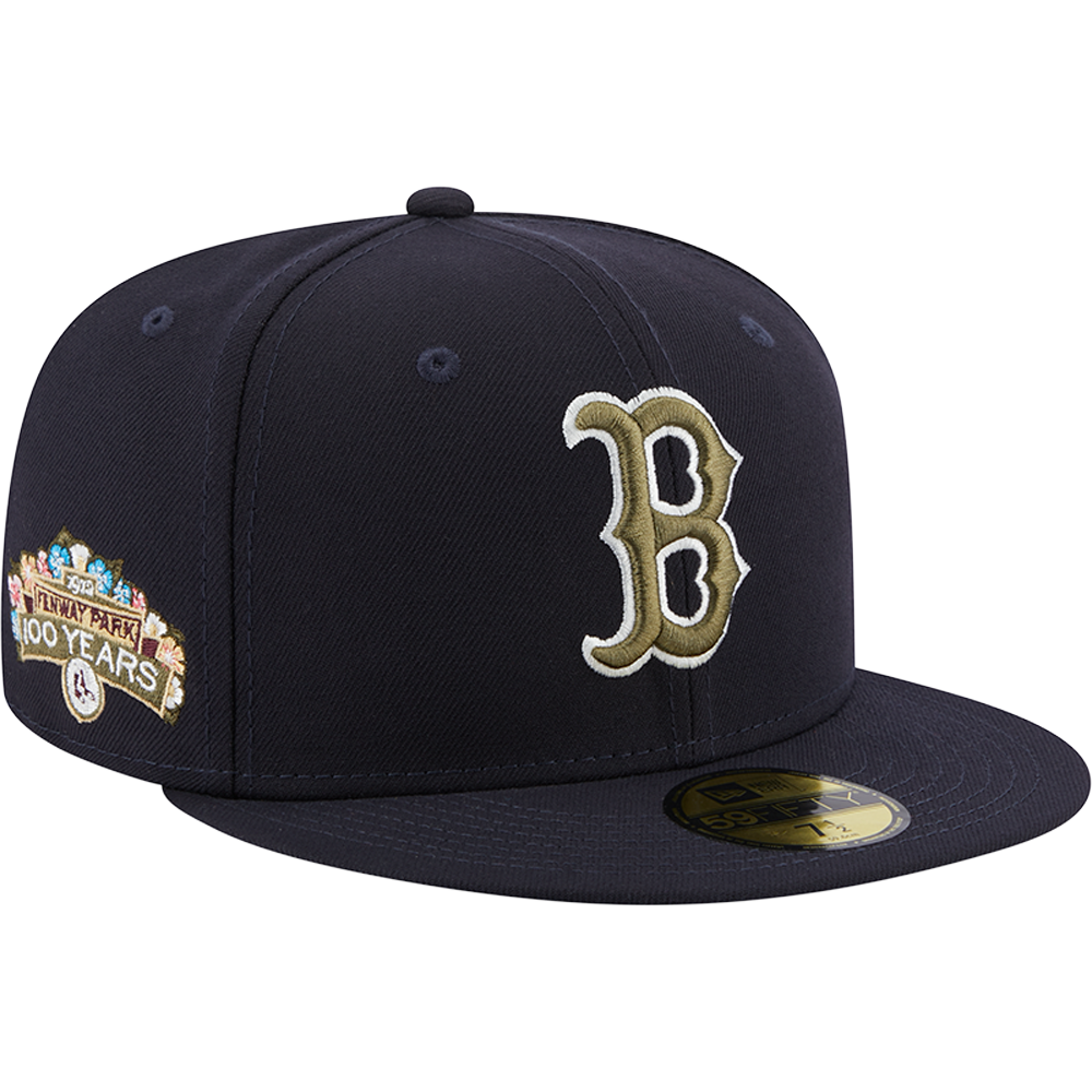 Boston Red Sox MLB Floral Patch Blue 59FIFTY Fitted Cap