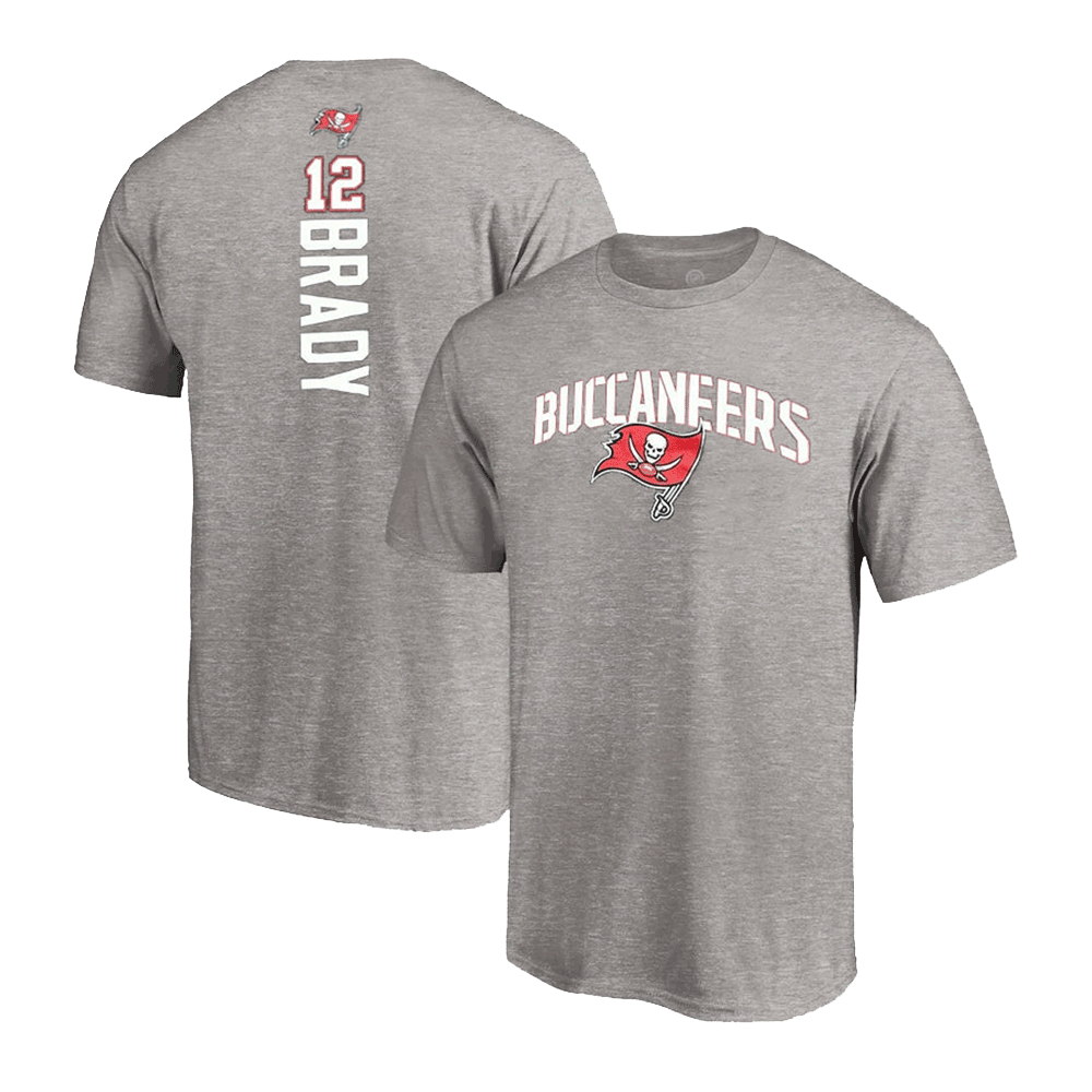 Tom Brady Tampa Bay Buccaneers Name & Number Charcoal T-Shirt
