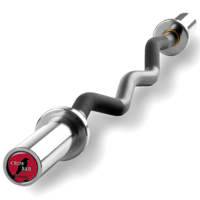 Barra Crowbar EZ Curl, compatible con discos olímpicos