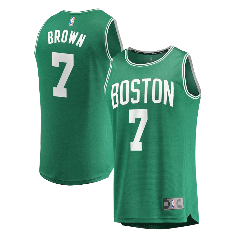 Jaylen Brown Boston Celtics Fast Break Replica Jersey Green - Icon Edition