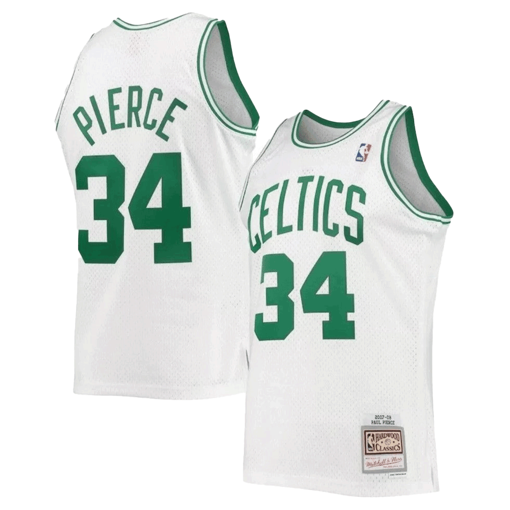 Paul Pierce Boston Celtics Mitchell & Ness White Hardwood Classics 2007-08 Swingman Jersey