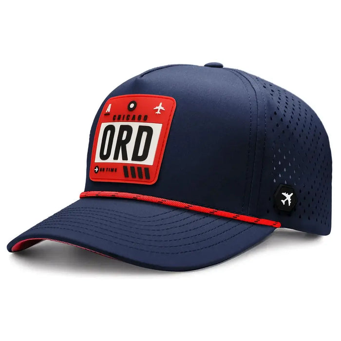 Chicago Performance Revolve Cap Navy/Red color 3Quarter front view