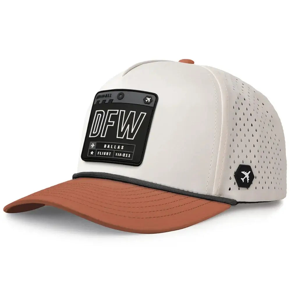 Dallas - Revolve Performance Hat Moonstone/Brown color 3Quarter front view