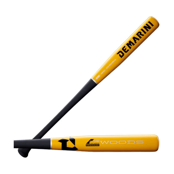 DeMarini 2027 The Woods Wood Composite (-3) BBCOR Baseball Bat Yellow Color