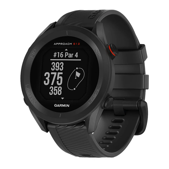 Garmin Approach® S12 Black color 3Quarter front view
