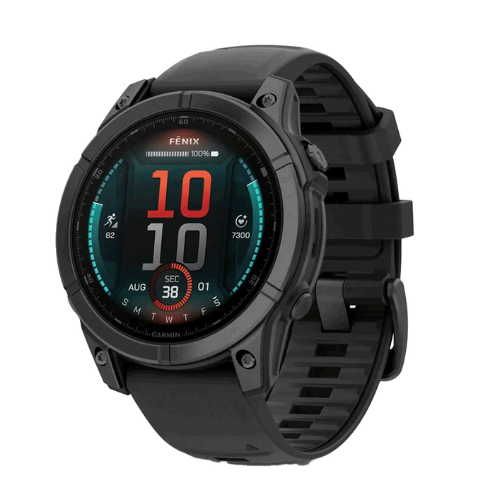 Garmin Fēnix® 8 E Amoled Slate Gray - 47 MM Black color 3Quarter front view