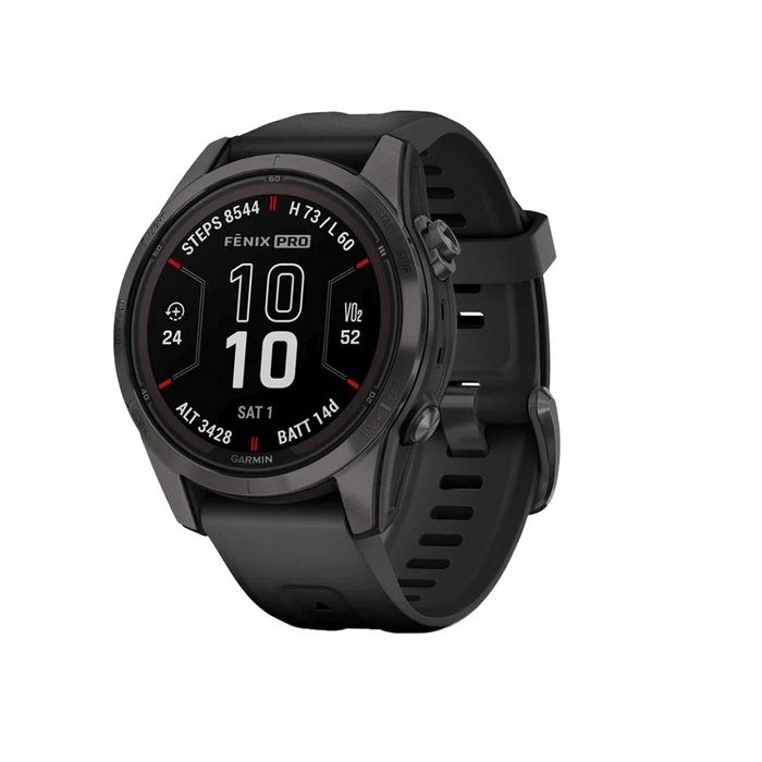 Garmin Fenix 7X Pro Sapphire Solar (Carbon) Back color 3Quarter front view