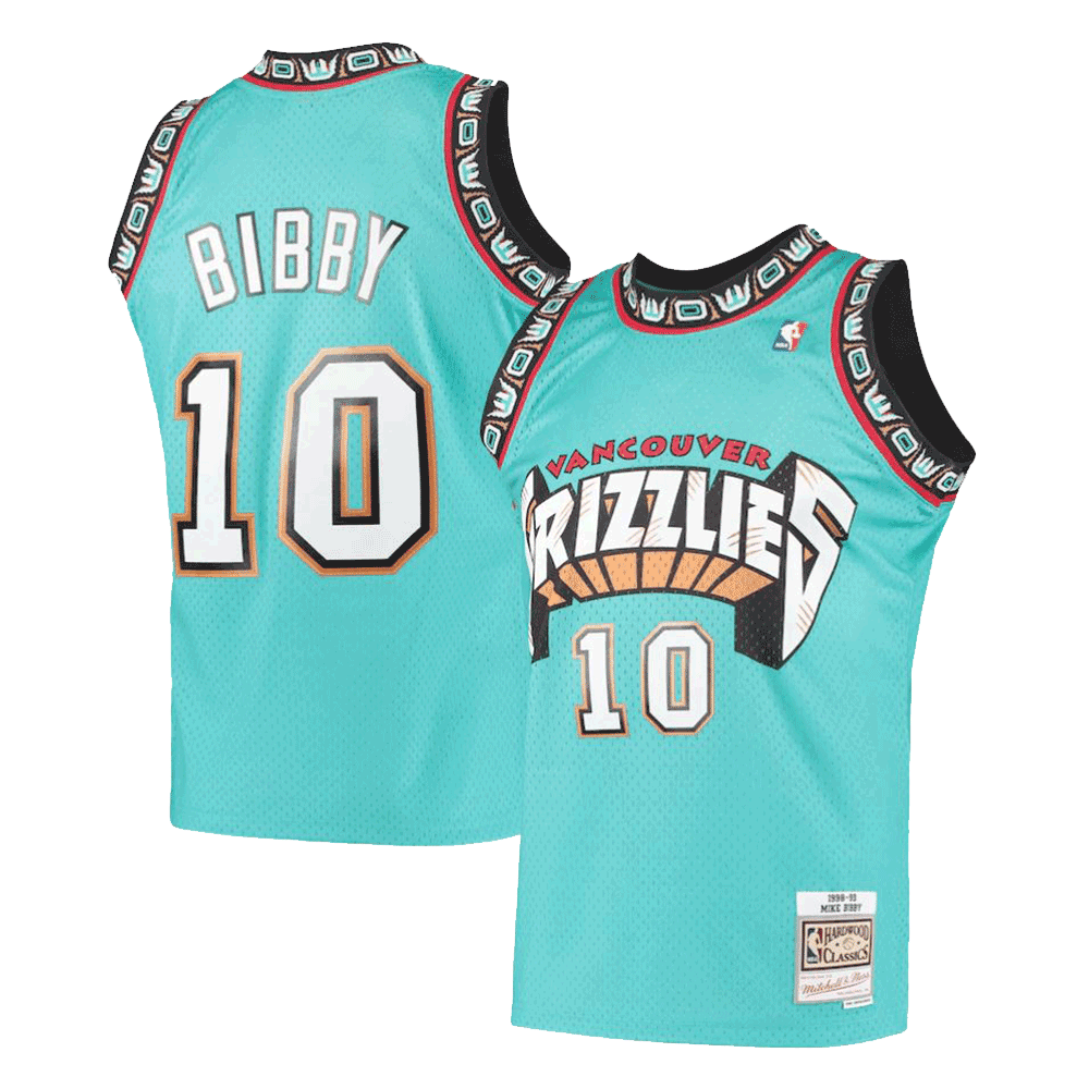 Camiseta Mitchell & Ness turquesa Hardwood Classics de los Vancouver Grizzlies 1998-99 Swingman de Mike Bibby