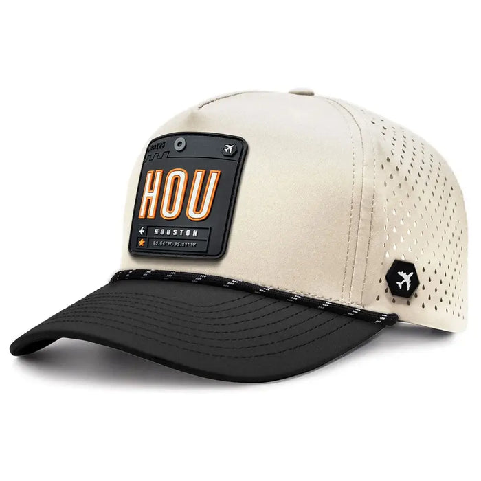 HOU - Houston Revolve Performance Hat Moonstone/Black color 3Quarter front view