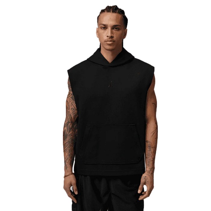 Jordan Men's Sport Hoop Fleece Dri-Fit Sleeveless Pullover Hoodie black color