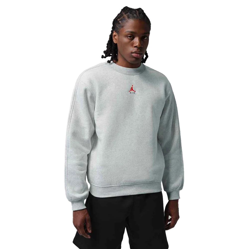 Jordan Men's Brooklyn Crew-Neck Sweatshirt Grey Color