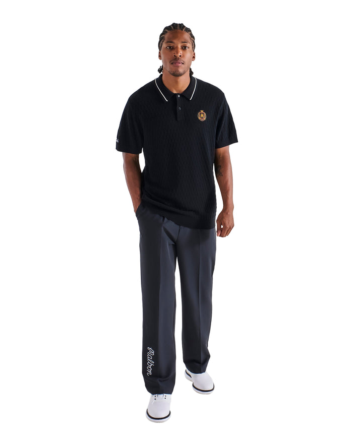 Malbon Crest Knit Polo