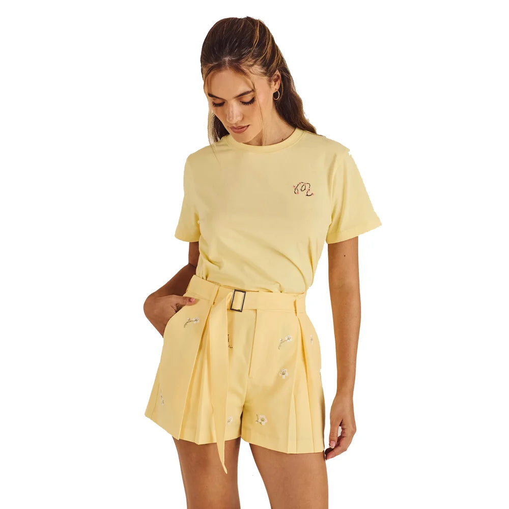 Malbon Women's Amara Blossom Short Yellow Color