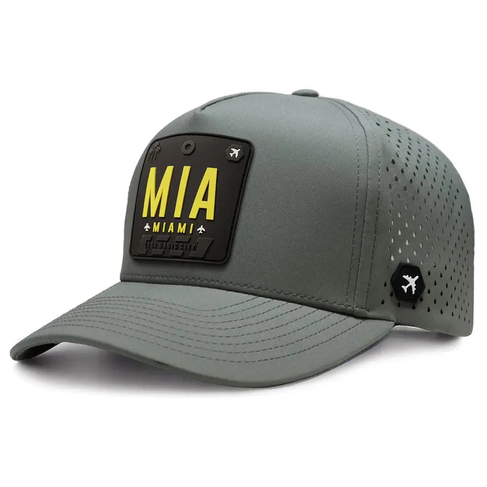 Miami Hat - Neon Grey color 3Quarter front view