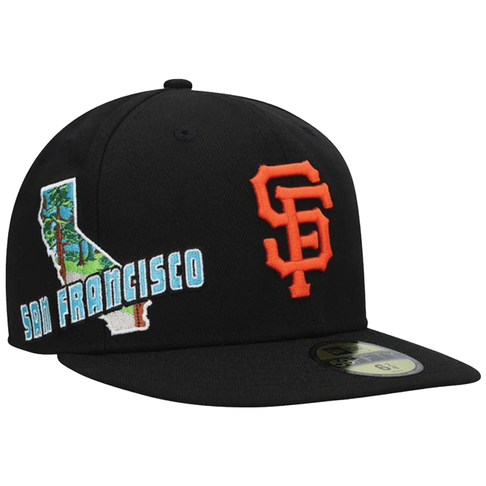 New Era Men's San Francisco Giants New Era Black Stateview 59Fifty Fitted Hat
