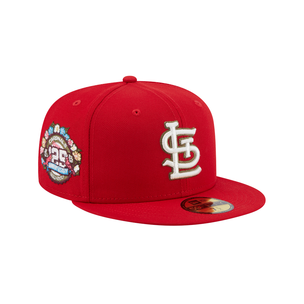 New Era St. Louis Cardinals New Era Red 25th Anniversary Spring Training Botanical 59FIFTY Fitted Hat