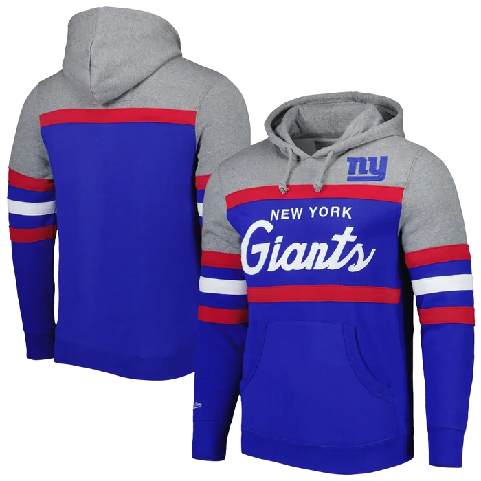 New York Giants Mitchell & Ness Head Coach Hoodie Blue color