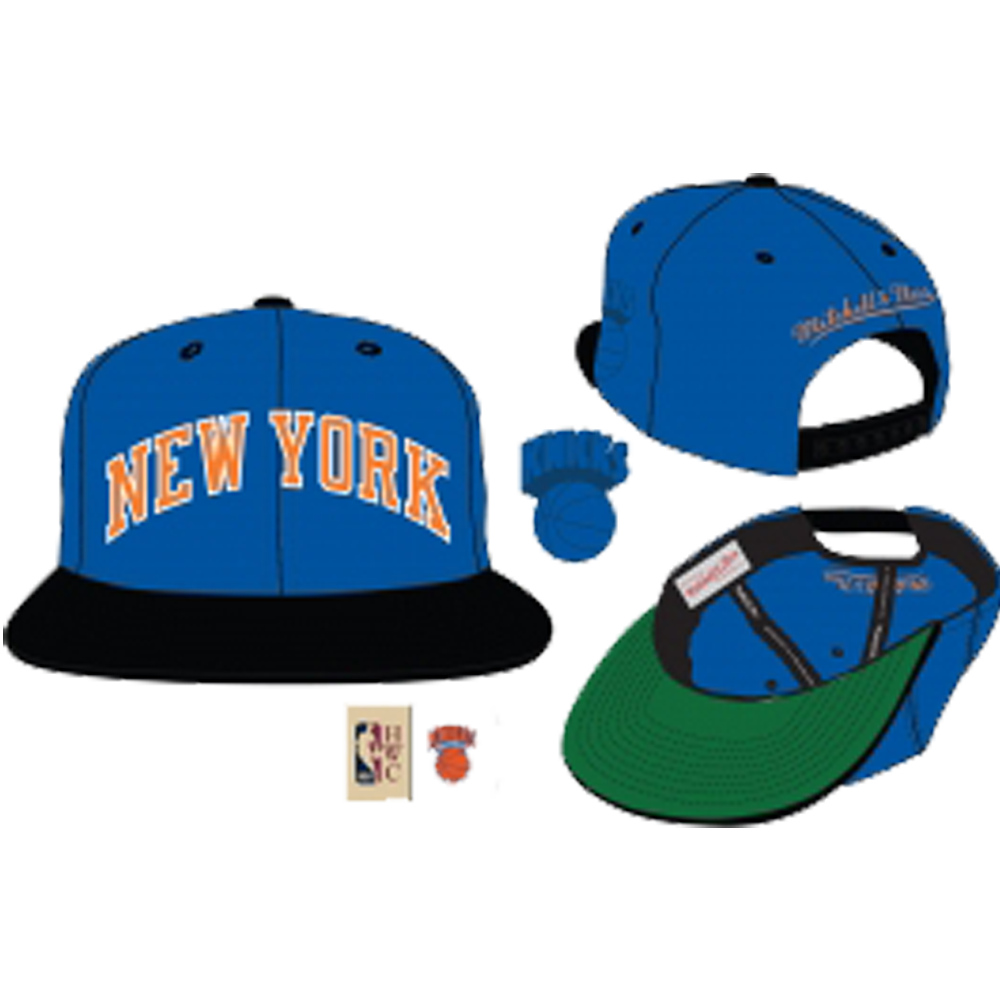 New York Knicks Mitchell & Ness Current Logo Wool 2-Tone Snapback Adjustable Hat