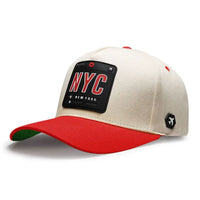 New York Classic Cap - Natural/Red - Natural/Red