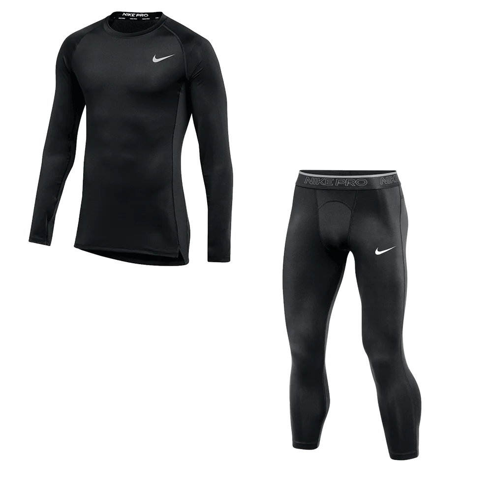 Nike Men's Pro Set - Tight Training Top and Training Tight black color