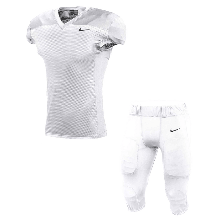 Nike Men's Stock Alpha Varsity Set - Jersey and Pants White Color