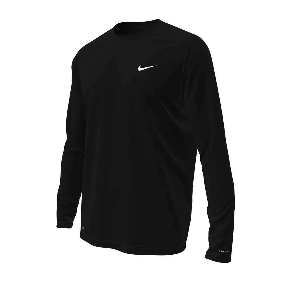 Nike Swim Men's Hydroguard Essential Dri-FIT UV Long Sleeve Top black