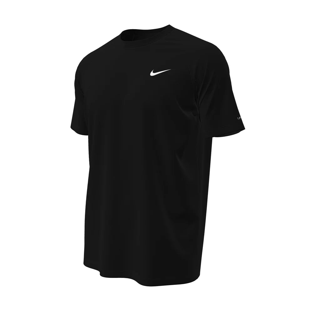 Nike Swim Men's Hydroguard Essential Dri-FIT UV Short Sleeve Top black color