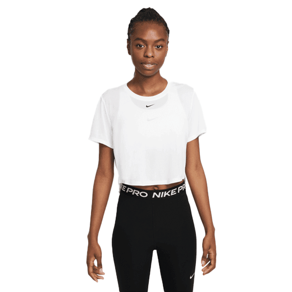 Nike Women's Standard Fit Short-Sleeve Cropped Top