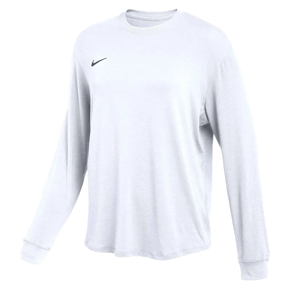 Nike Women's Team One Relaxed Top LS white color