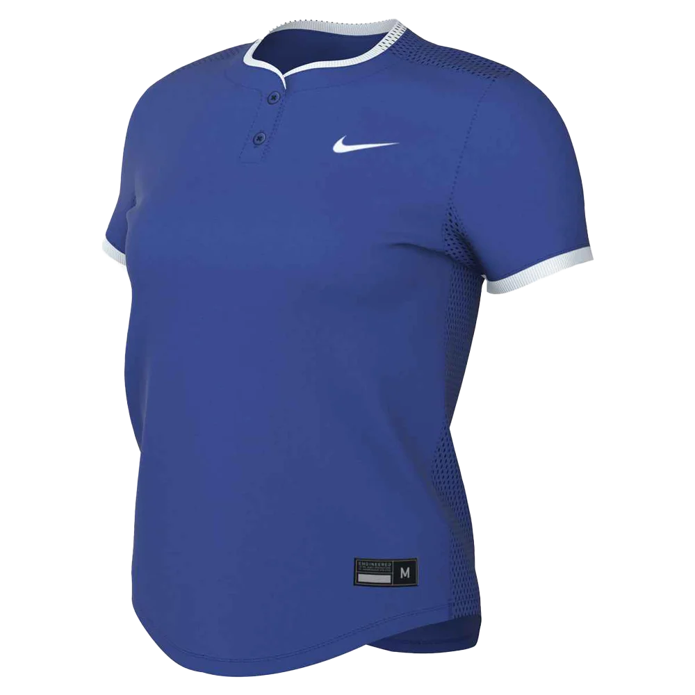 Nike Women's Vapor Select 2 2-Button Jersey Softball Jersey (Stock) blue