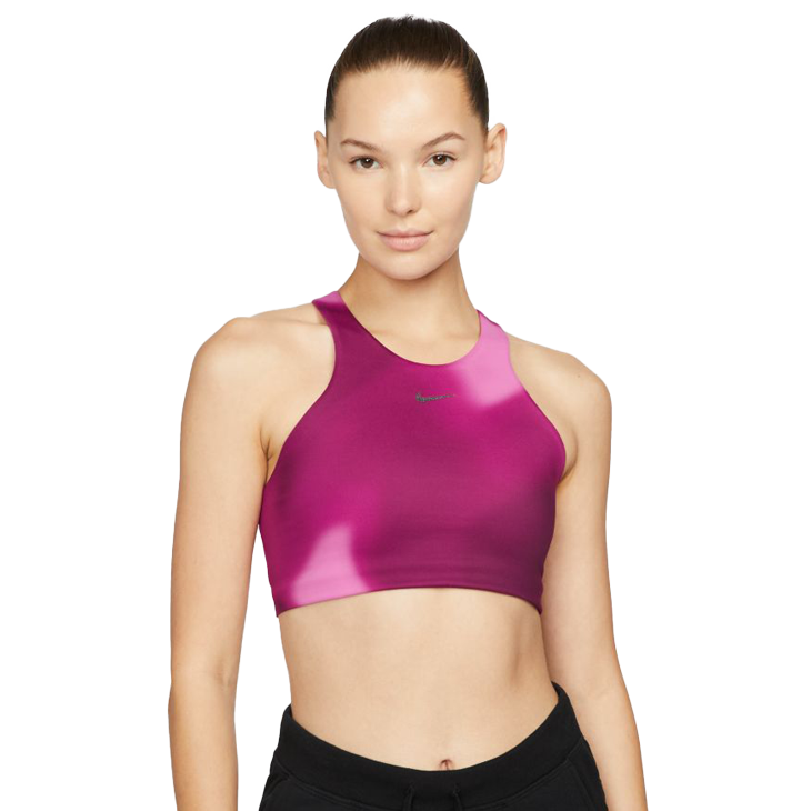 Sujetador deportivo Nike Yoga Dri-Fit Swoosh de sujeción media para mujer