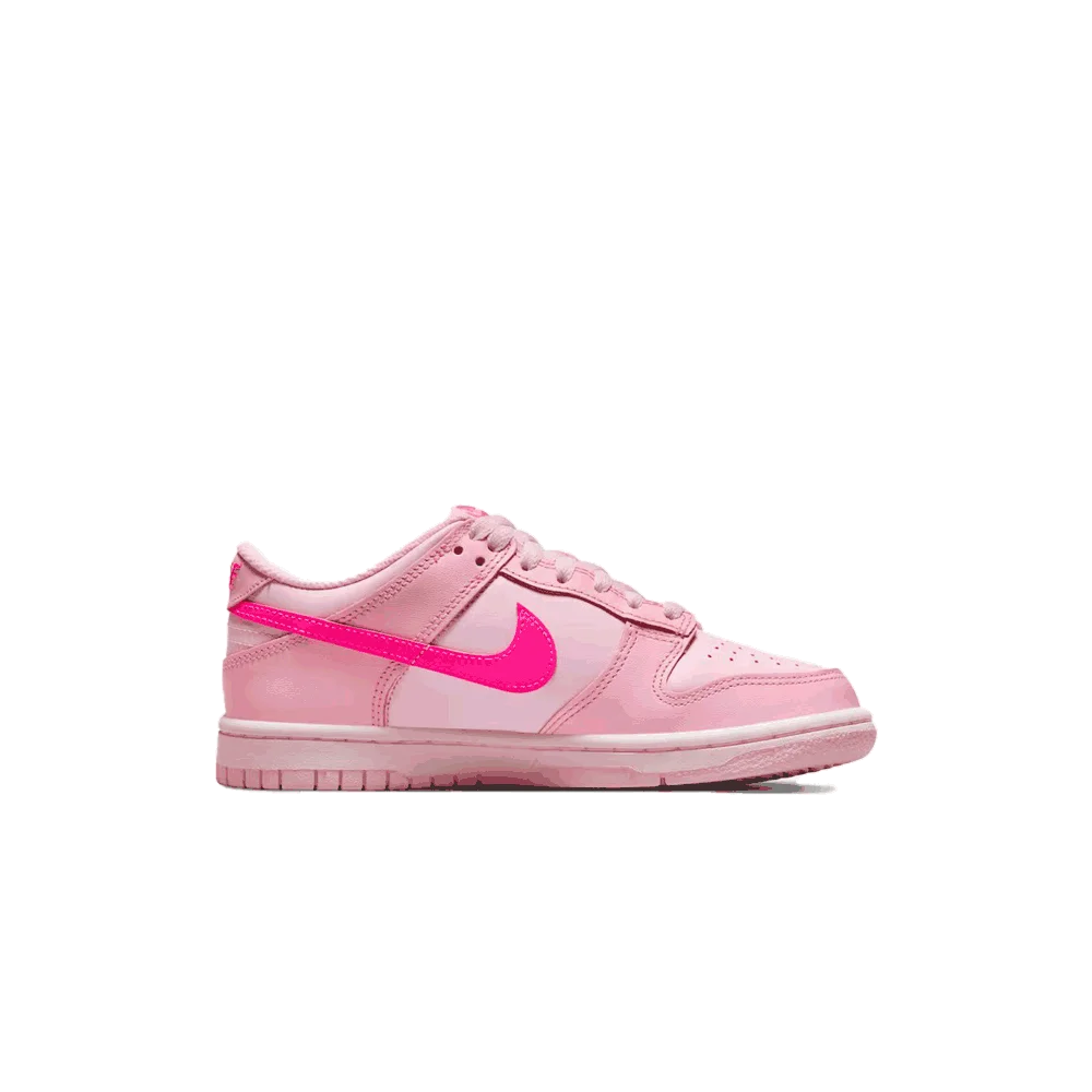 Nike Big Kids' Dunk Low Shoes Pink Color.