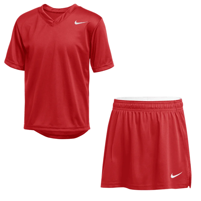 Nike Kid's Stock Club Speed - Jersey and Kilt Red Color